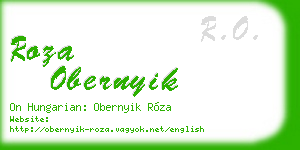 roza obernyik business card